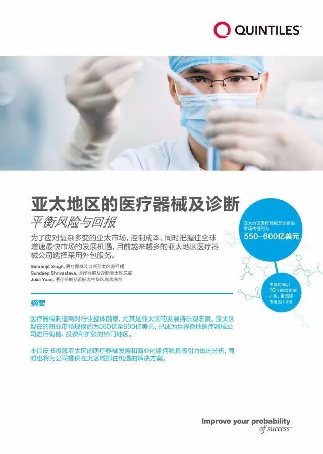 亚太地区的医疗器械及诊断，平衡风险与回报