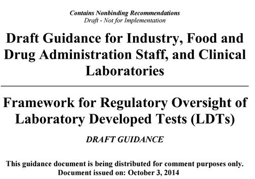 FDA：要延迟发布LDTs指南草案咯！