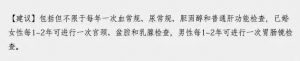 肿瘤、结节、心脑血管病，怎样筛查更放心？这份体检单，20岁到60岁都实用