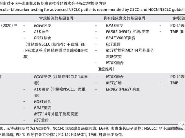 二代测序技术在NSCLC中的临床应用中国专家共识（2020版）