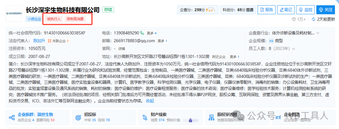 资不抵债，湖南的一个IVD企业破产了！
